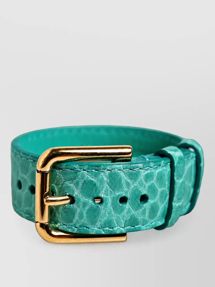 Dolce&Gabbana embossed leather belt bracelet