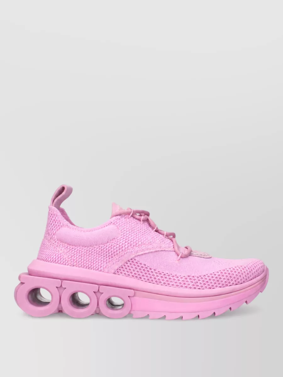 Ferragamo Knit Low-Top Sneakers