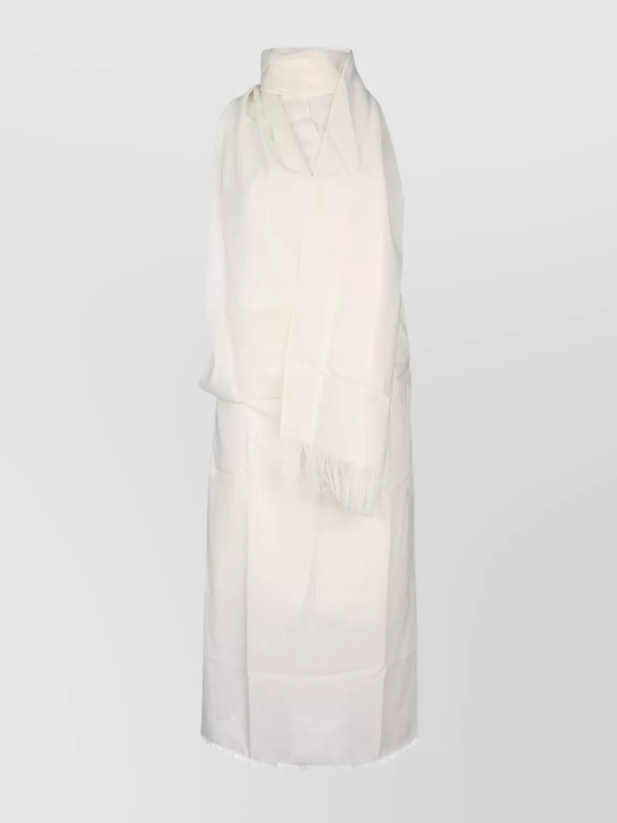 Totême Dresses With Frayed Hem And Scarf Detail In Black