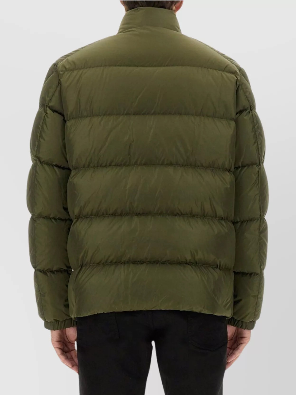 Moncler Puffer Jacket Tuileries High Collar In Green
