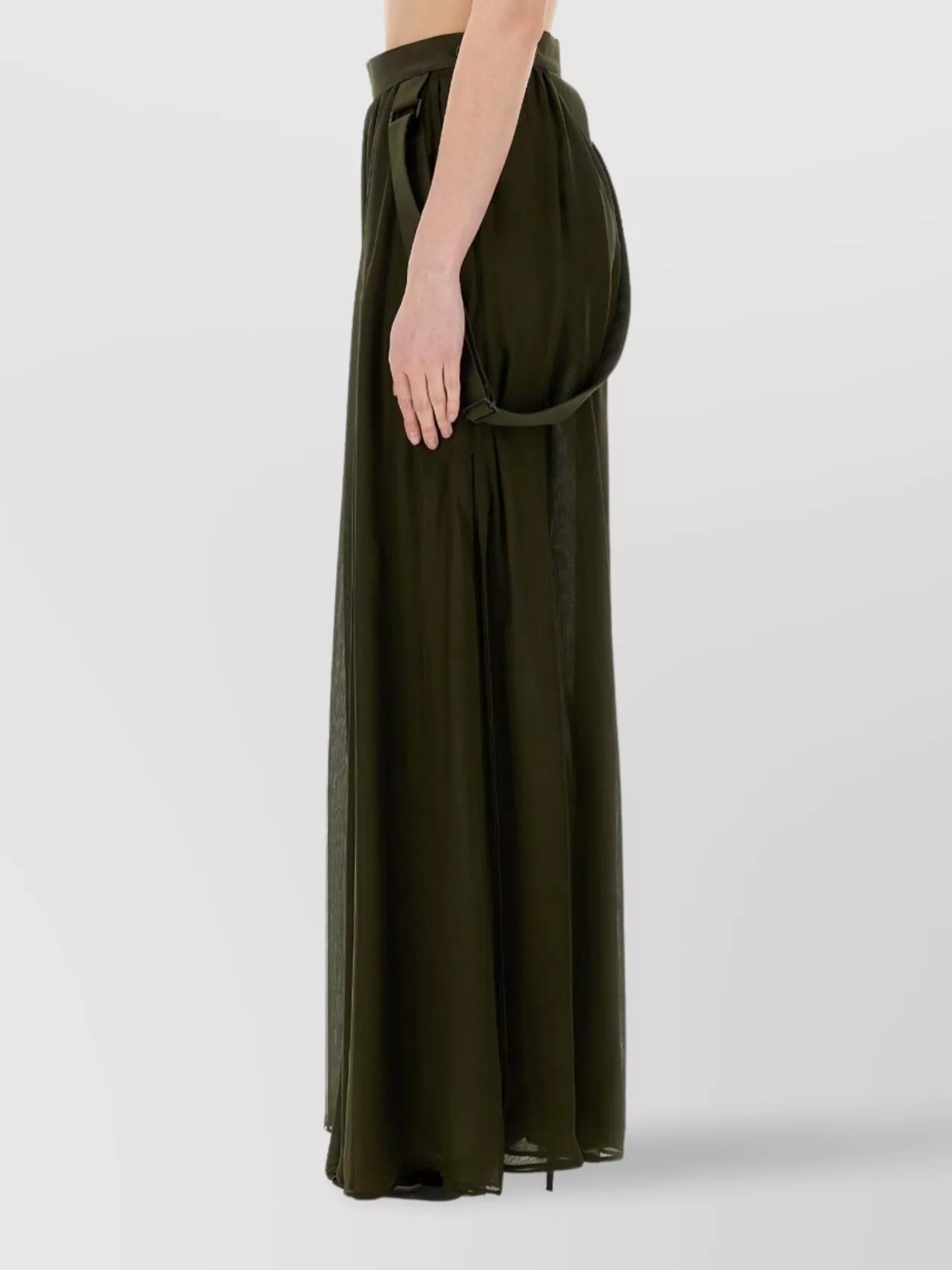 Max Mara High Waist Pleated Maxi Skirt