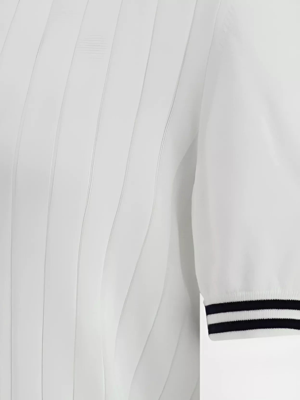 Shop Kiton Striped Ribbed Cotton Polo Shirt