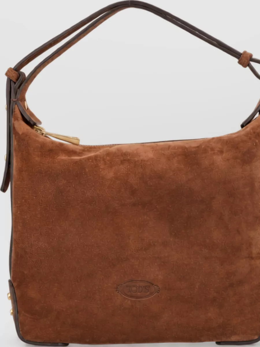 Tod's Na Suede Leather Tote Bag
