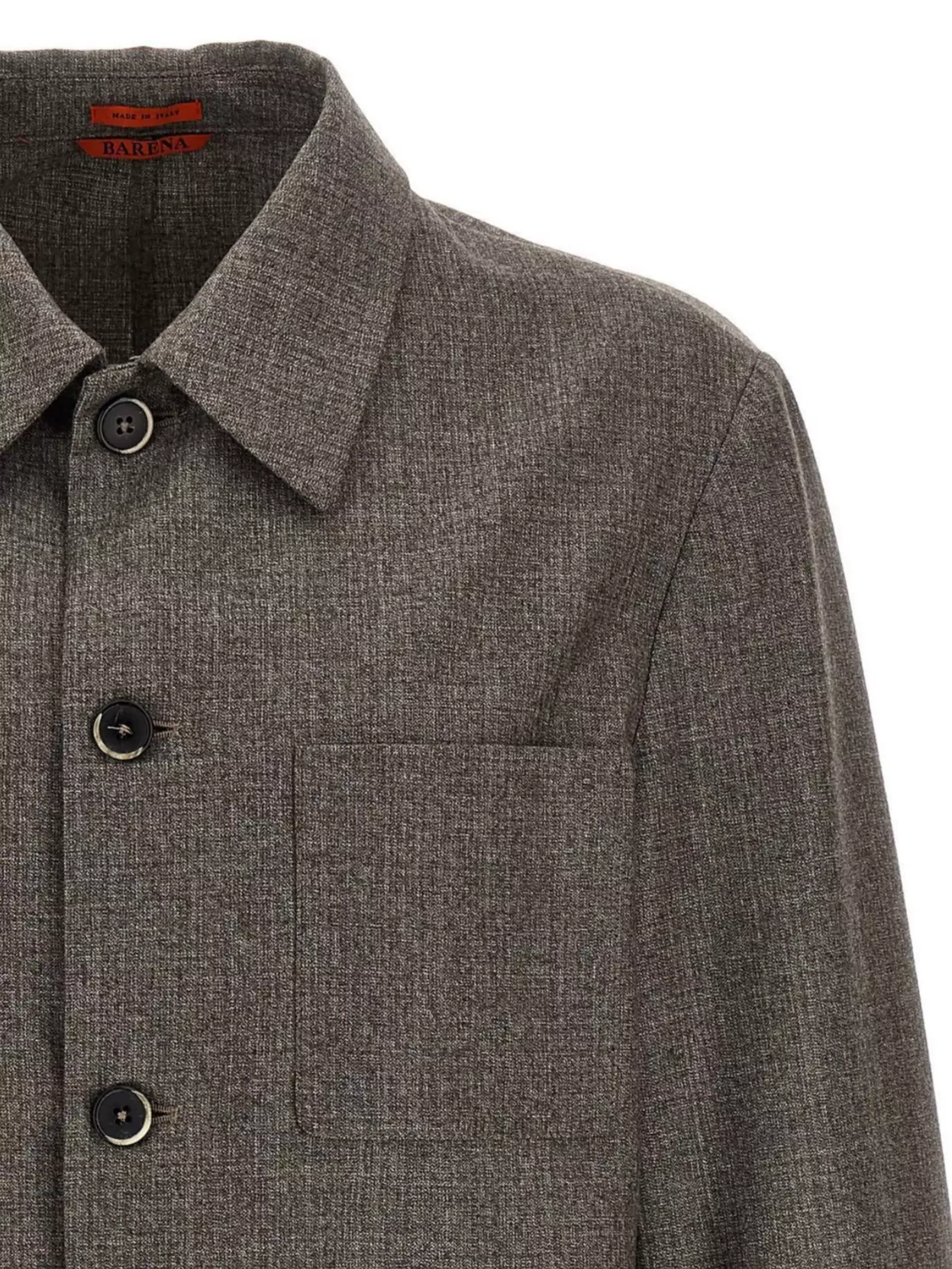 Barena Overshirt With Chest Pocket And Notched Collar