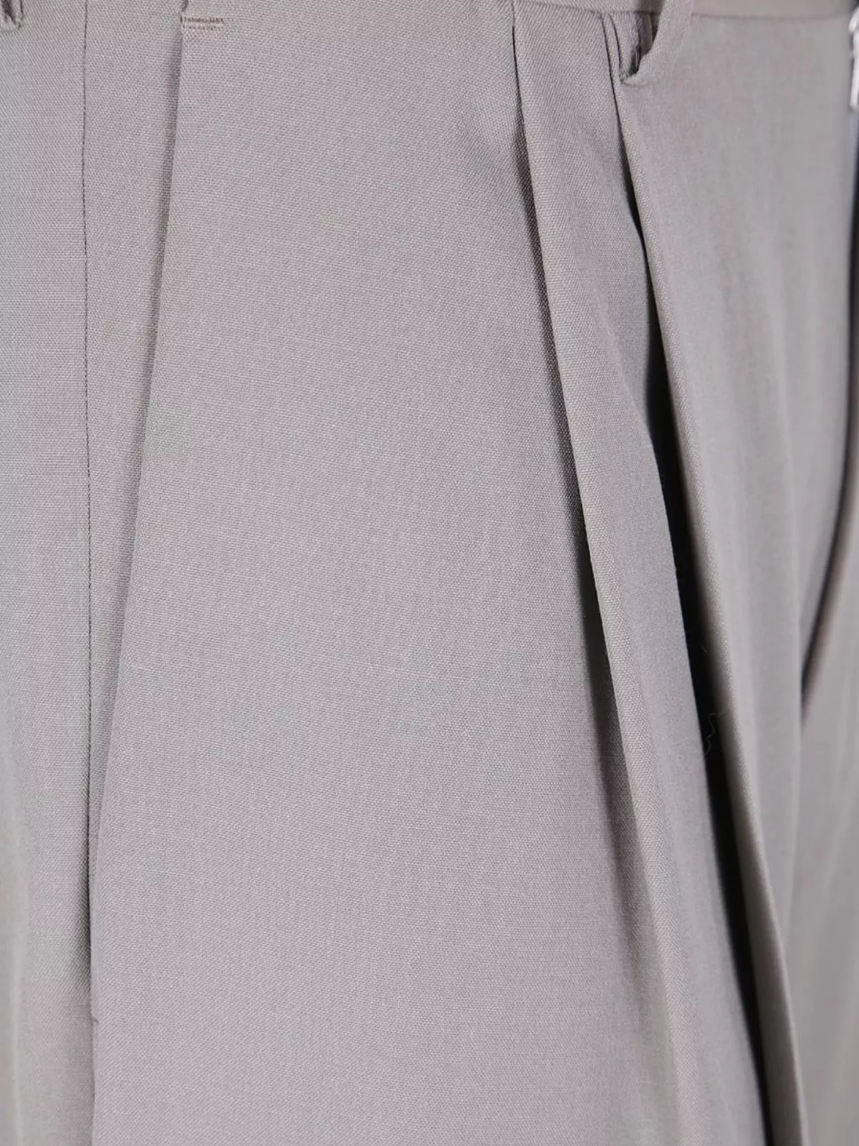 Dries Van Noten Pleated Straight Leg Panrom Trousers In Gray