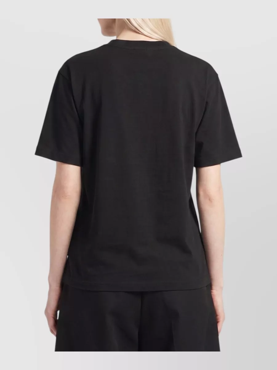 Balenciaga Cotton Ribbed-Crew-Neck Short-Sleeve Printed T-Shirt
