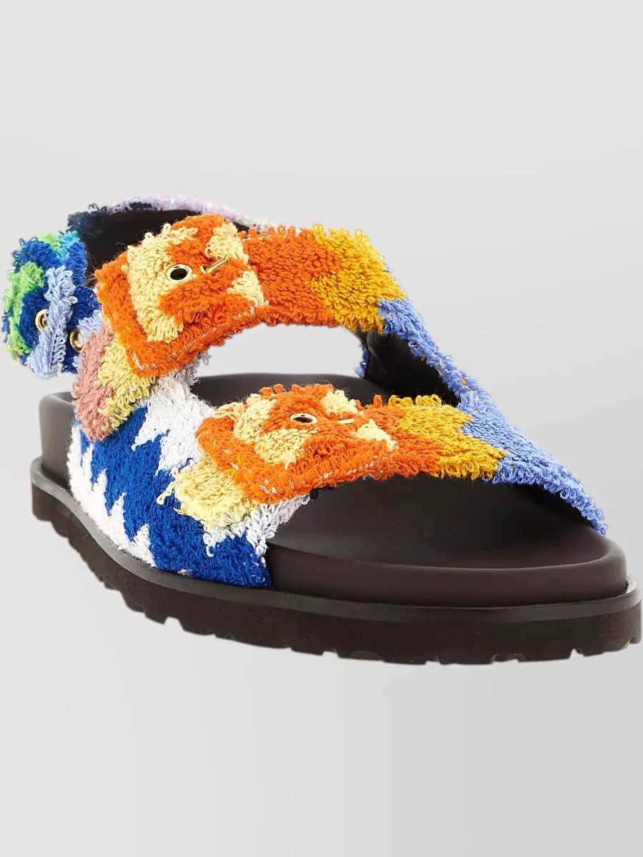 Missoni Mia Sandals Open Toe Flat Slingback Straps
