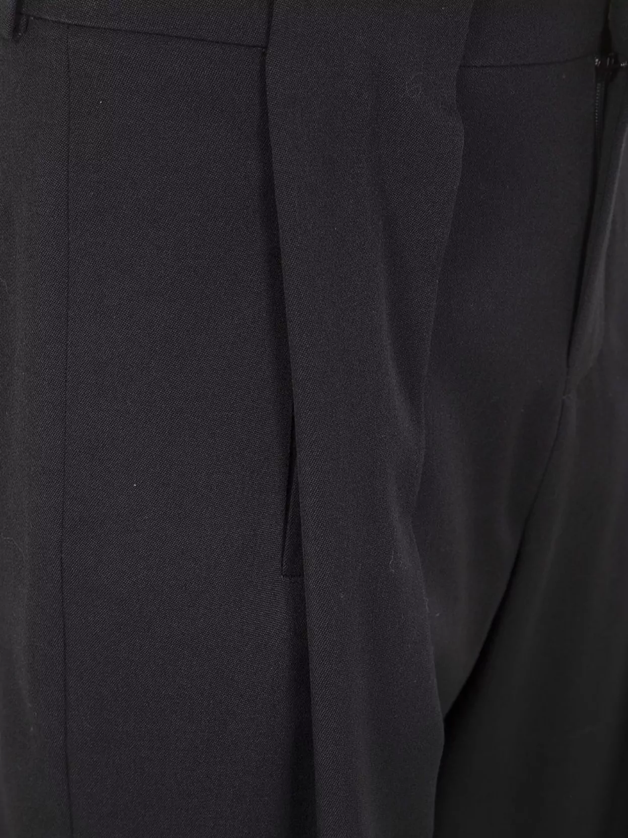 Balmain Straight Leg Pleated Pants With Pockets And Belt Loops