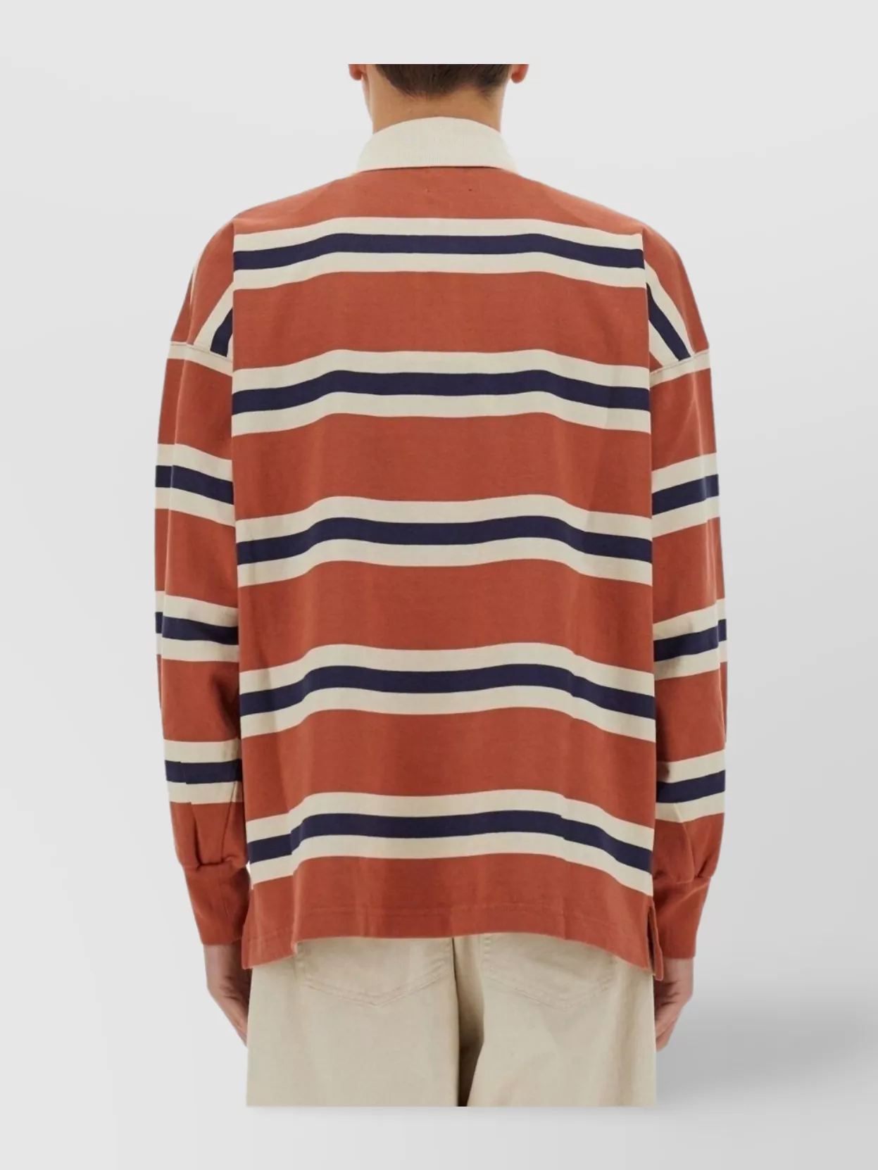 Autry Orange Polo Shirt With Lettering Logo Embroidered On The Front In Cotton Man