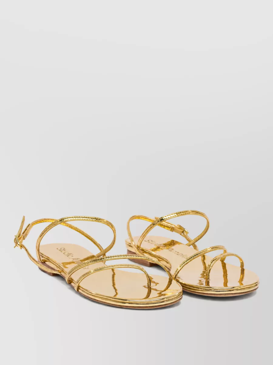 Studio Amelia leather helix flat sandals