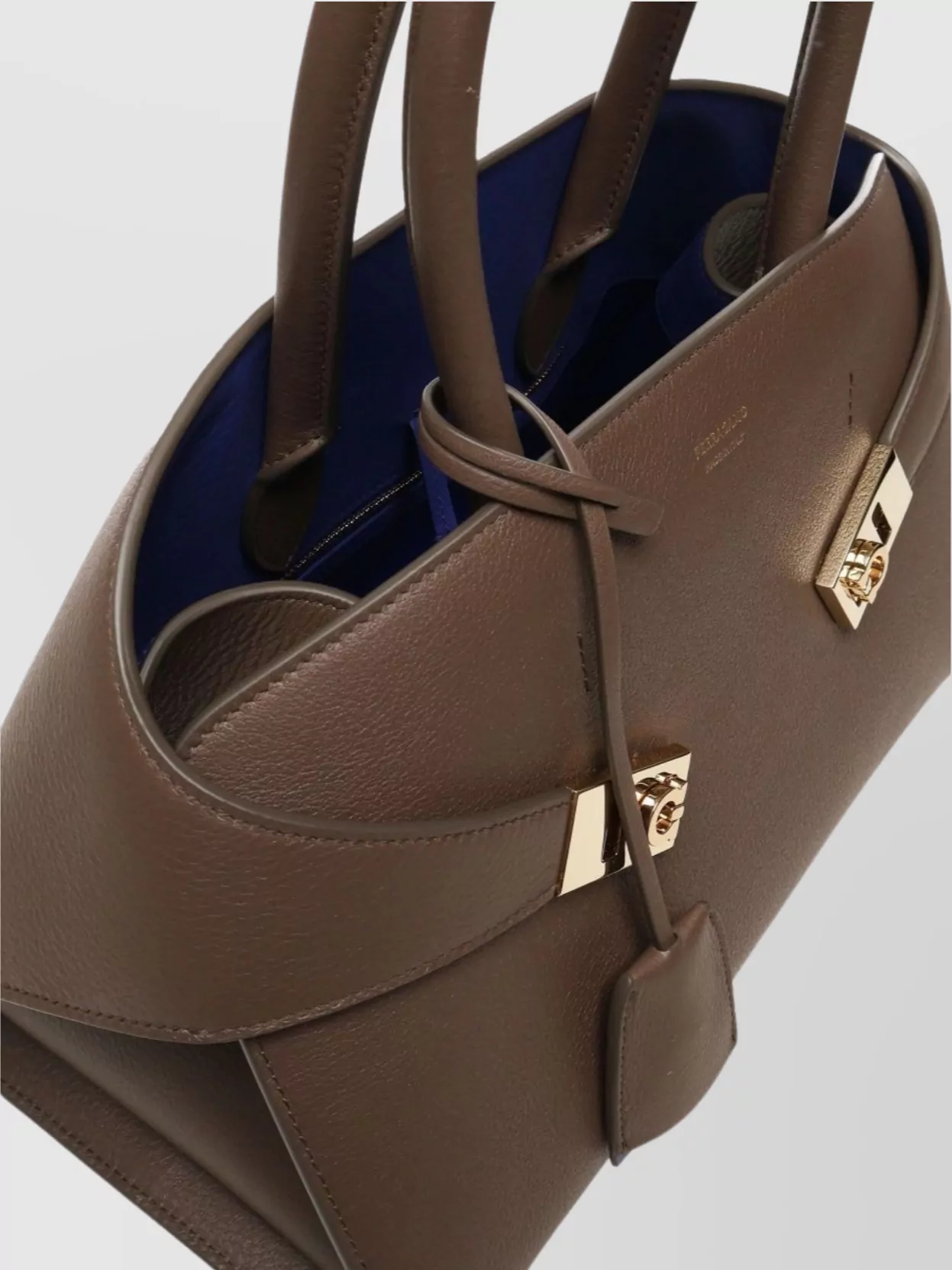 Ferragamo Shoulder Bag With Detachable Strap And Top Handles