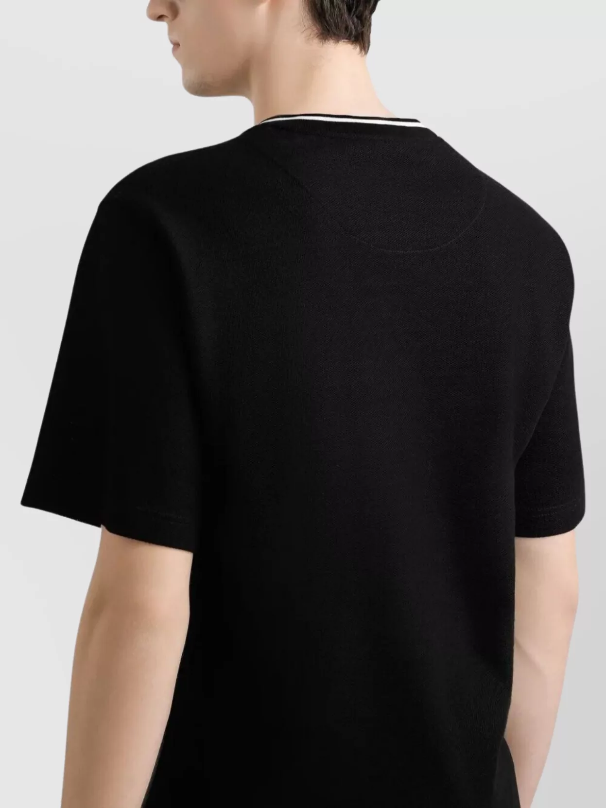 Dolce&Gabbana Contrast Collar Cotton Piqué T-Shirt