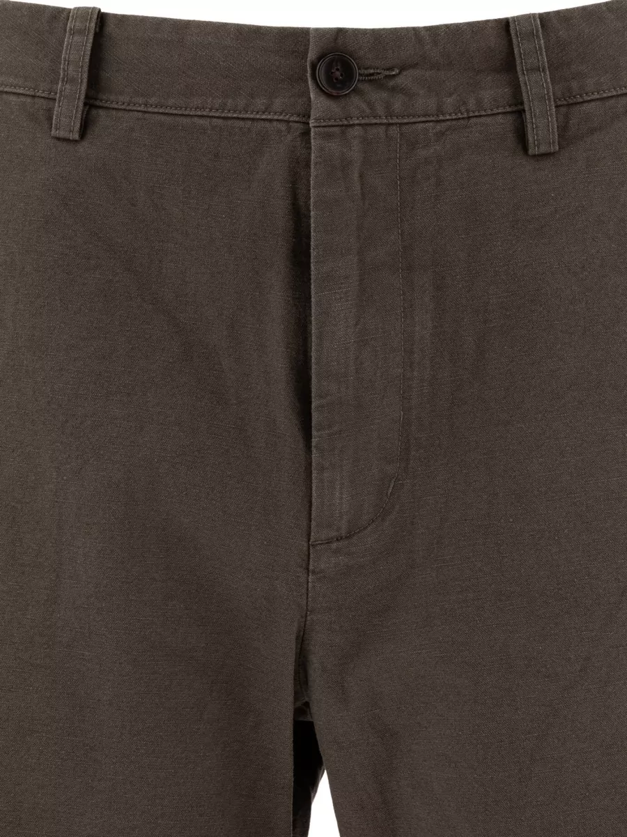 Vince Cotton And Linen Cargo Shorts