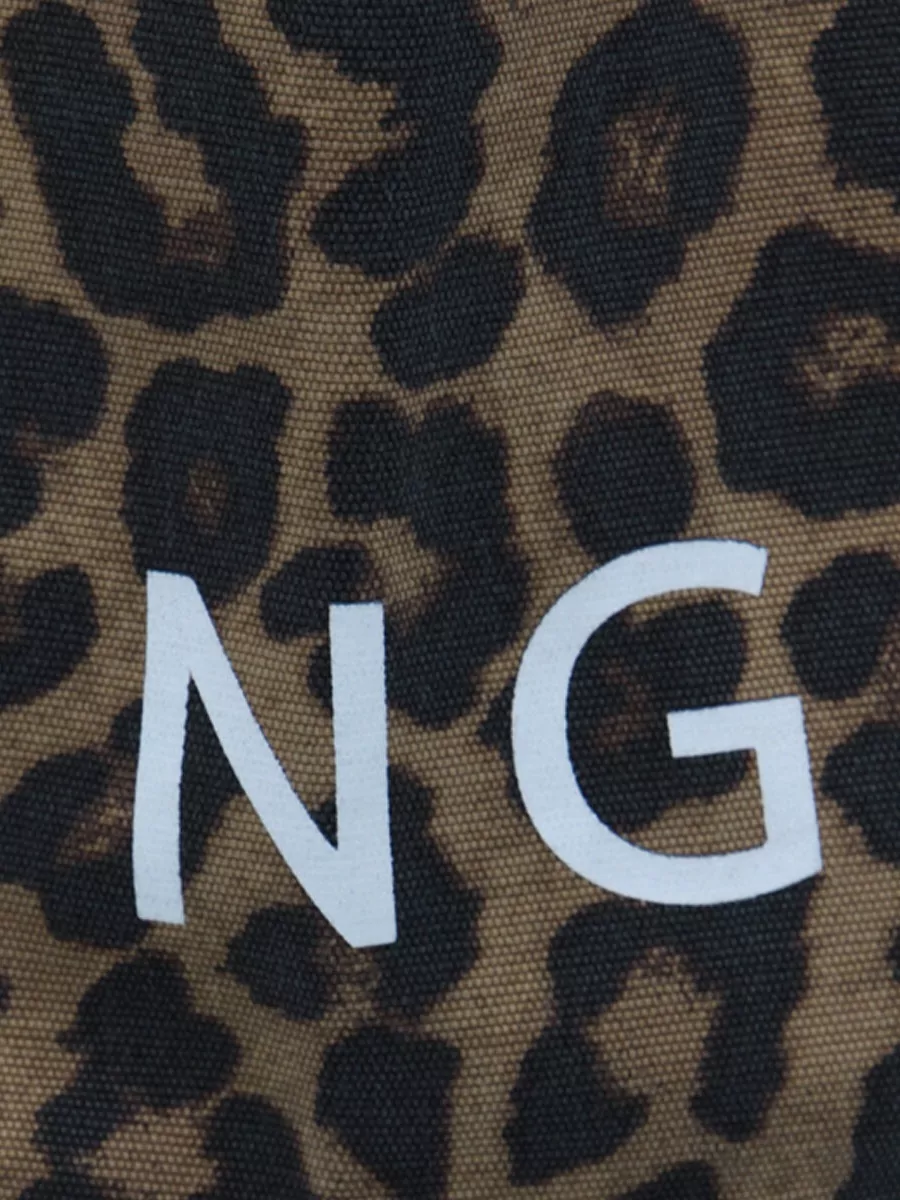 Anine Bing Leopard-Print Cotton Tote Bag