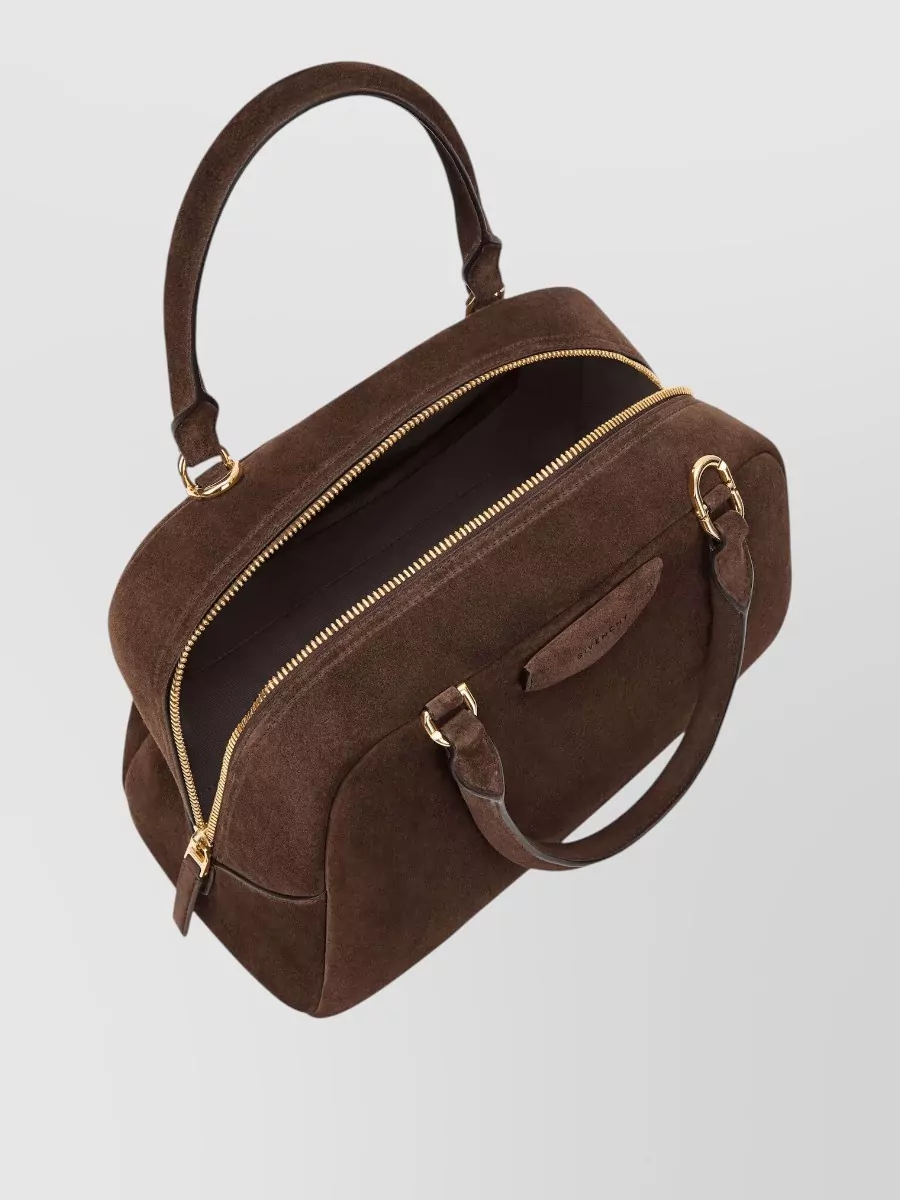 Givenchy Suede Shoulder Bag Top Handle Strap