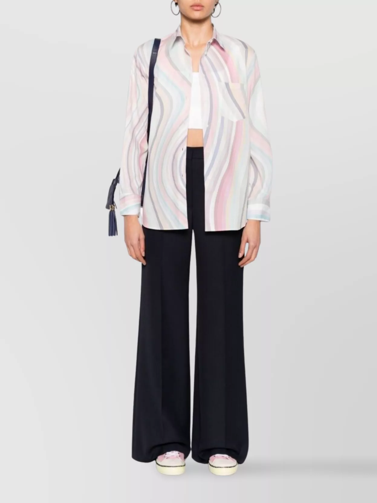 Paul Smith Swirl Print Striped Shirt