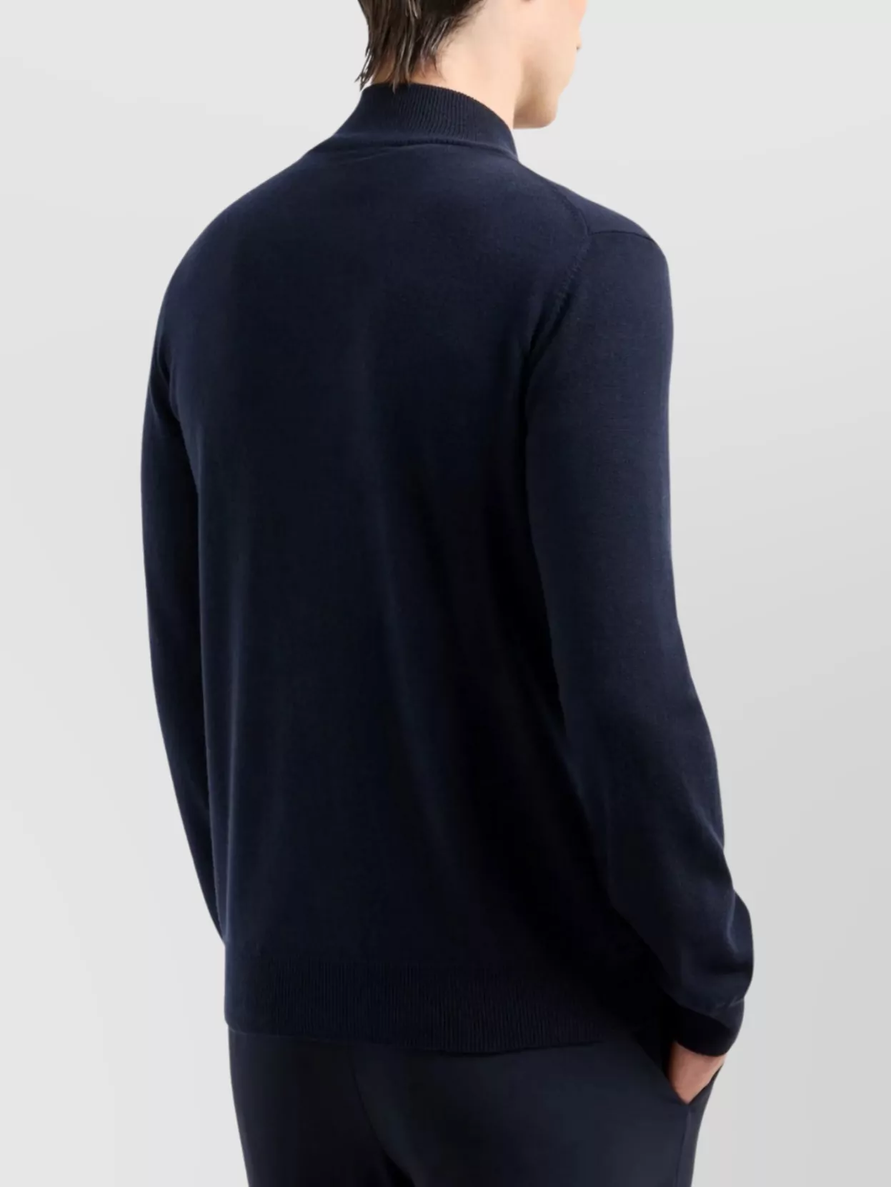 Giorgio Armani Full Zip Sweater High Collar