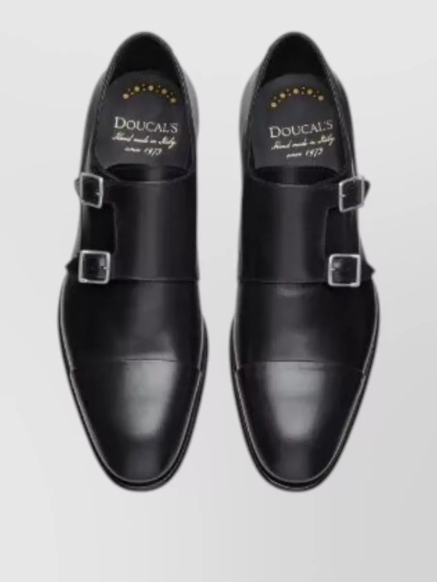 Doucal's Leather Monk Shoes