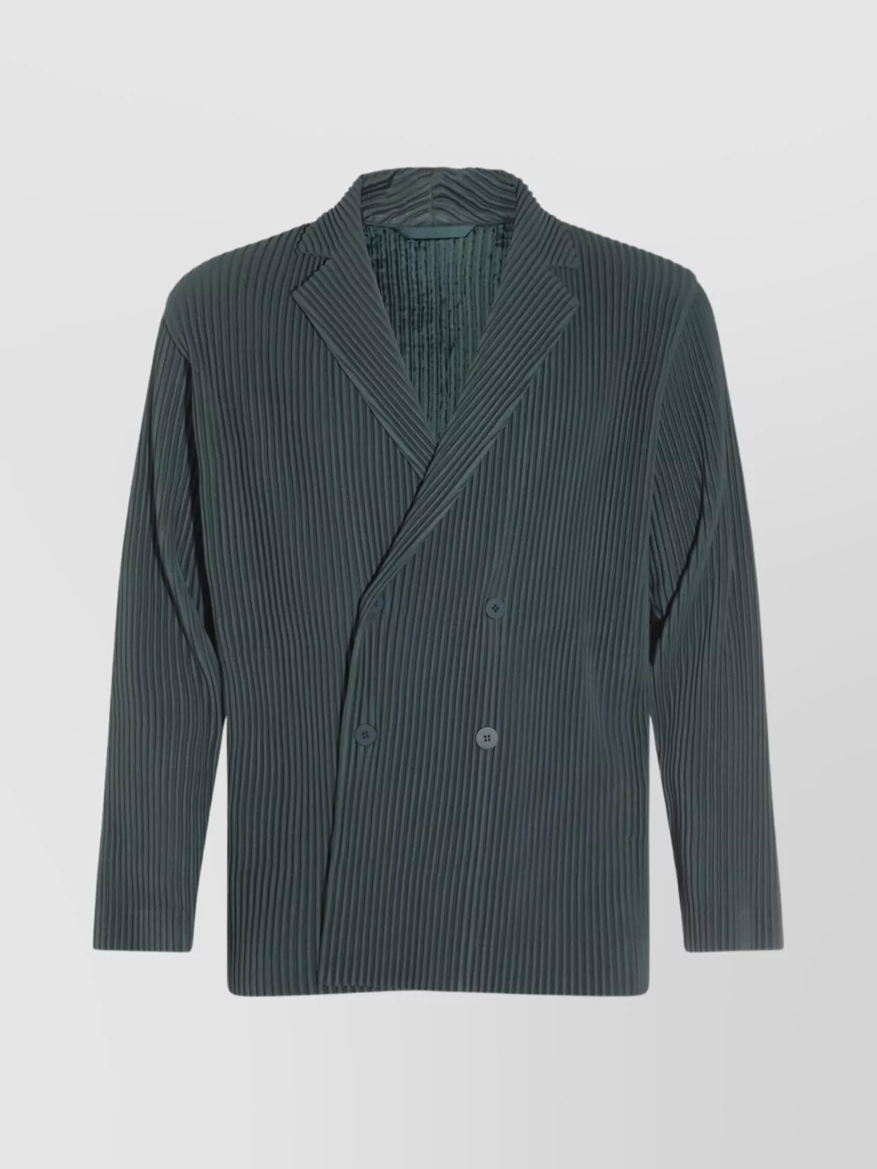 ISSEY MIYAKE TAILORED PINSTRIPE BLAZER BUTTON DETAILING