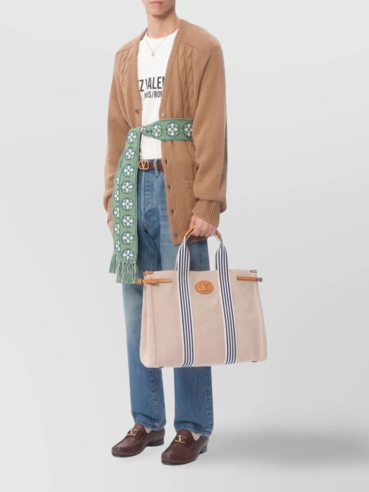 Valentino Cotton Crew Neck T-Shirt With Graphic Print