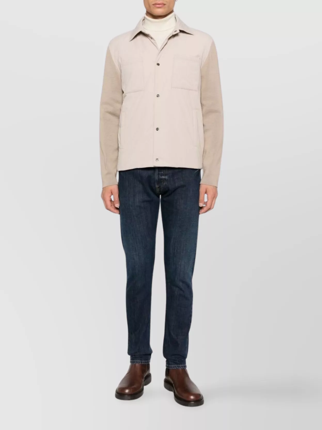 Herno Tailored Blazer With Chest Pockets And Collared Neck