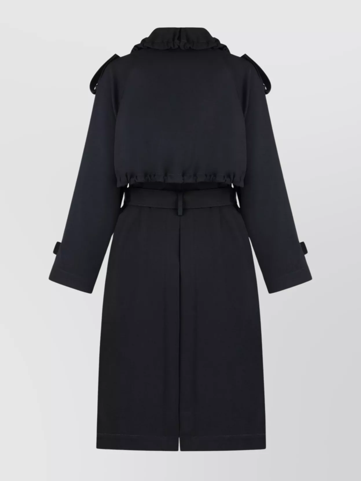 Bottega Veneta Belted Trench Coat With Epaulettes And Pockets