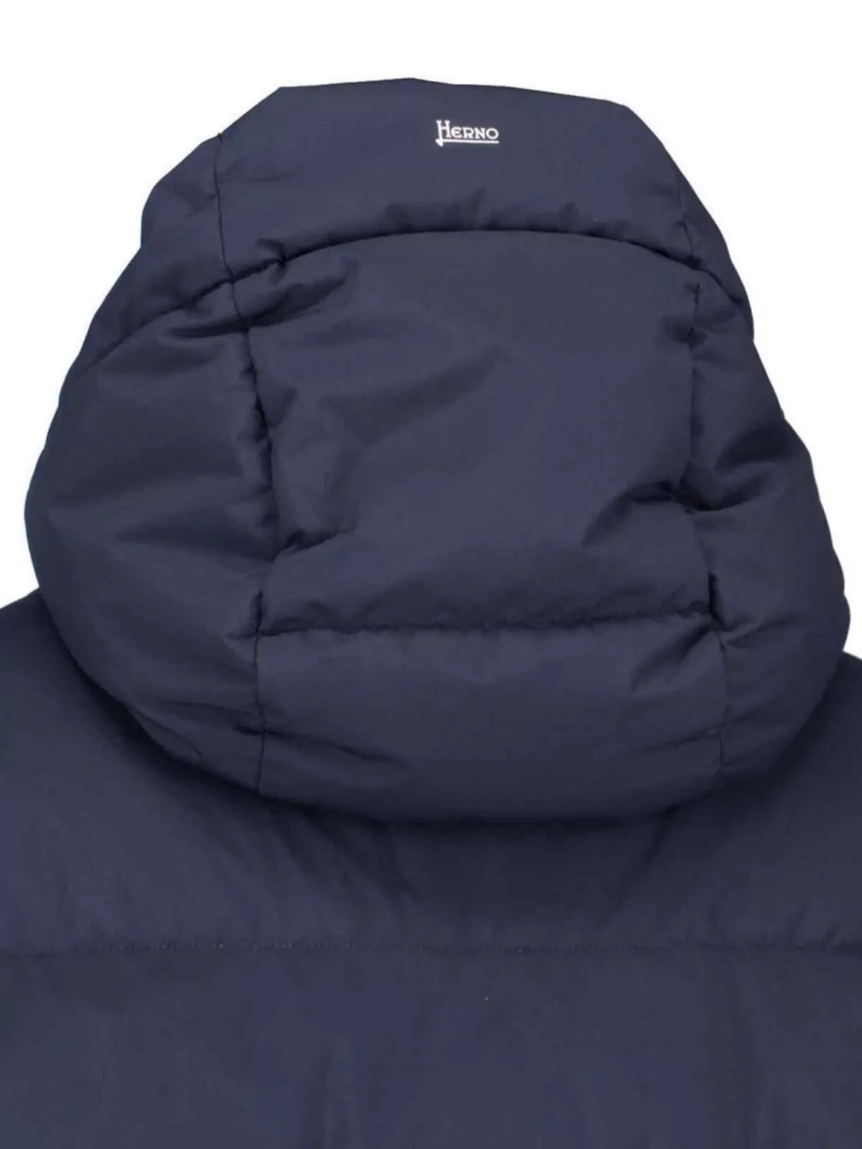 Herno Long Quilted Jacket With Hood And Pockets