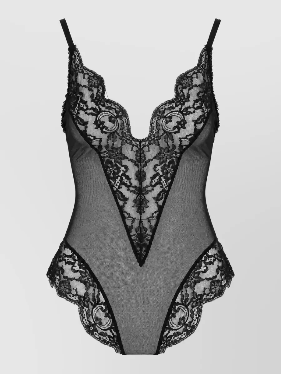 Saint Laurent lace cutout bodysuit