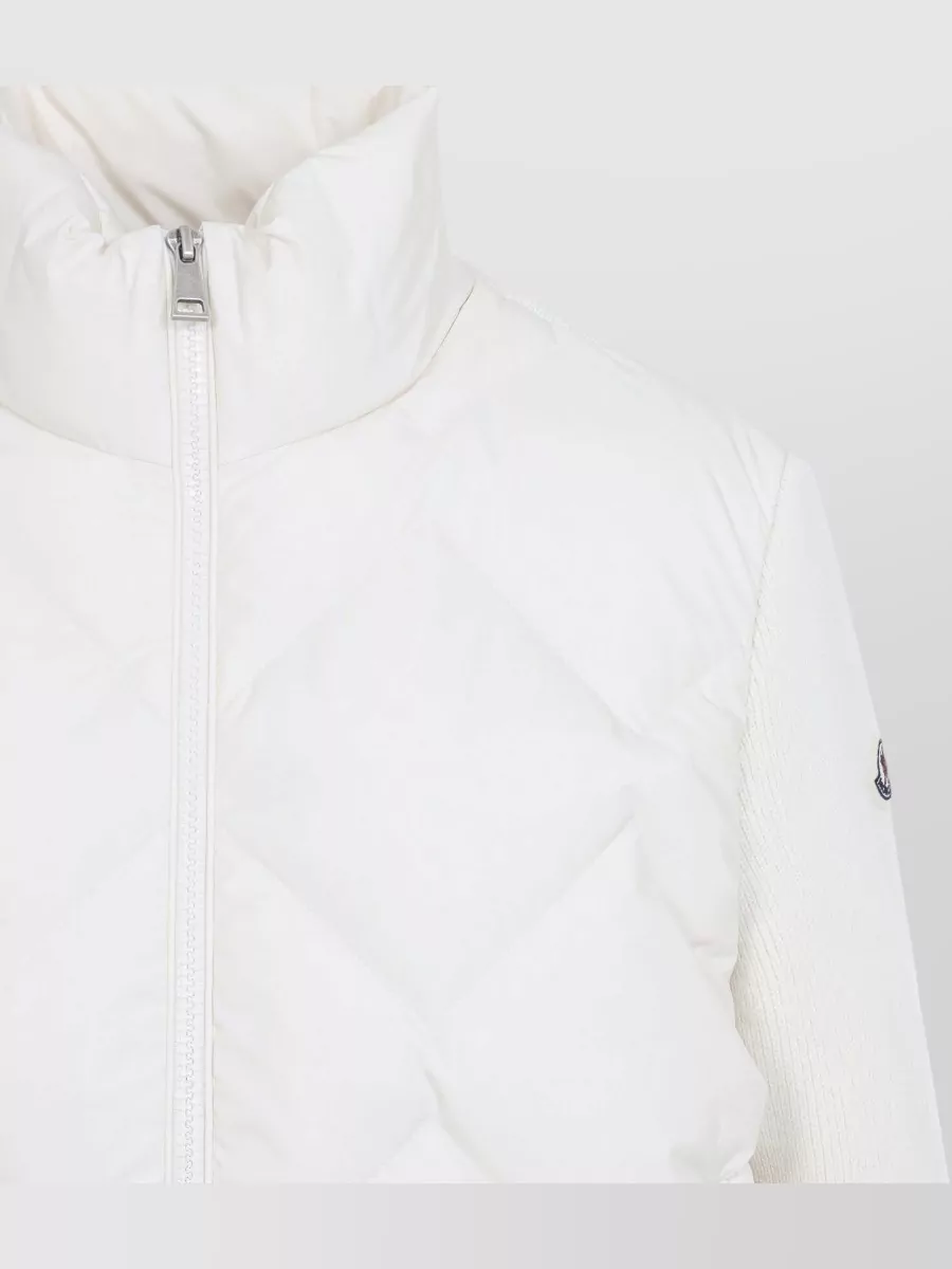 Moncler Cashmere-Blend Quilted Padded Cardigan