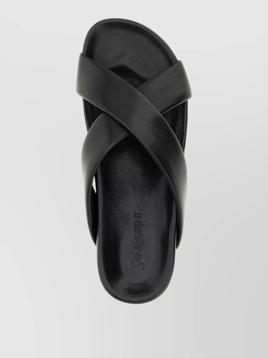 Saint Laurent Leather Flat Sandals