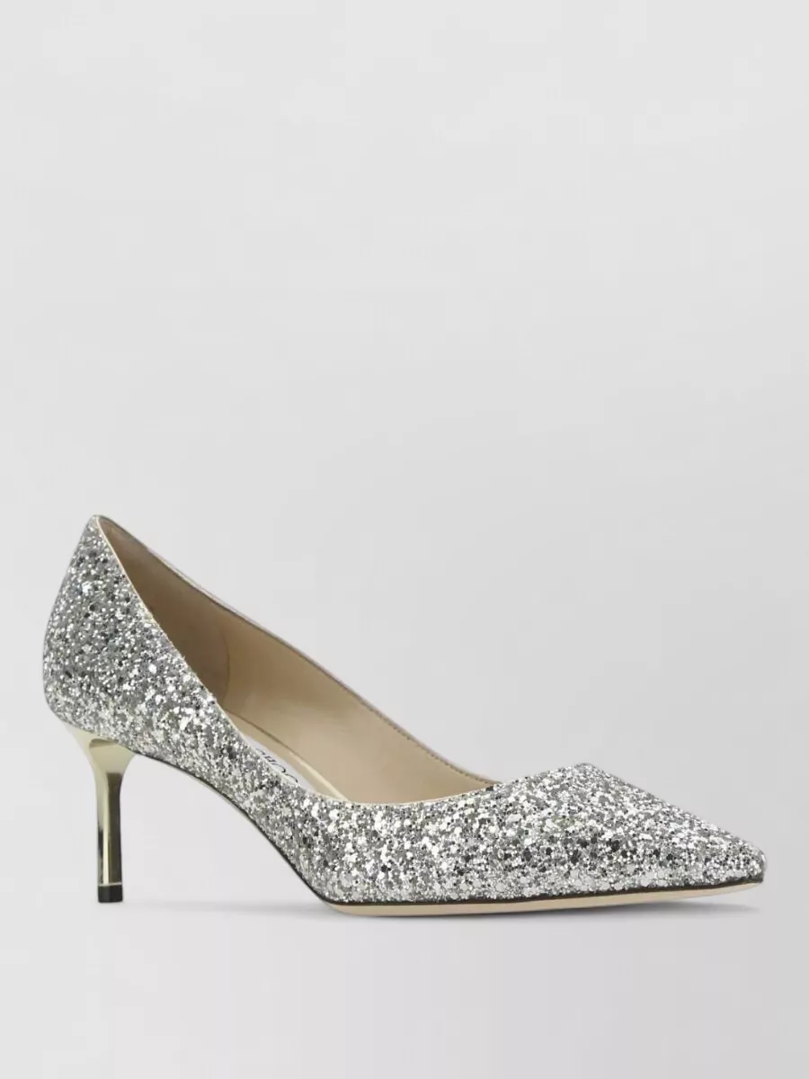 Jimmy Choo glitter leather pumps