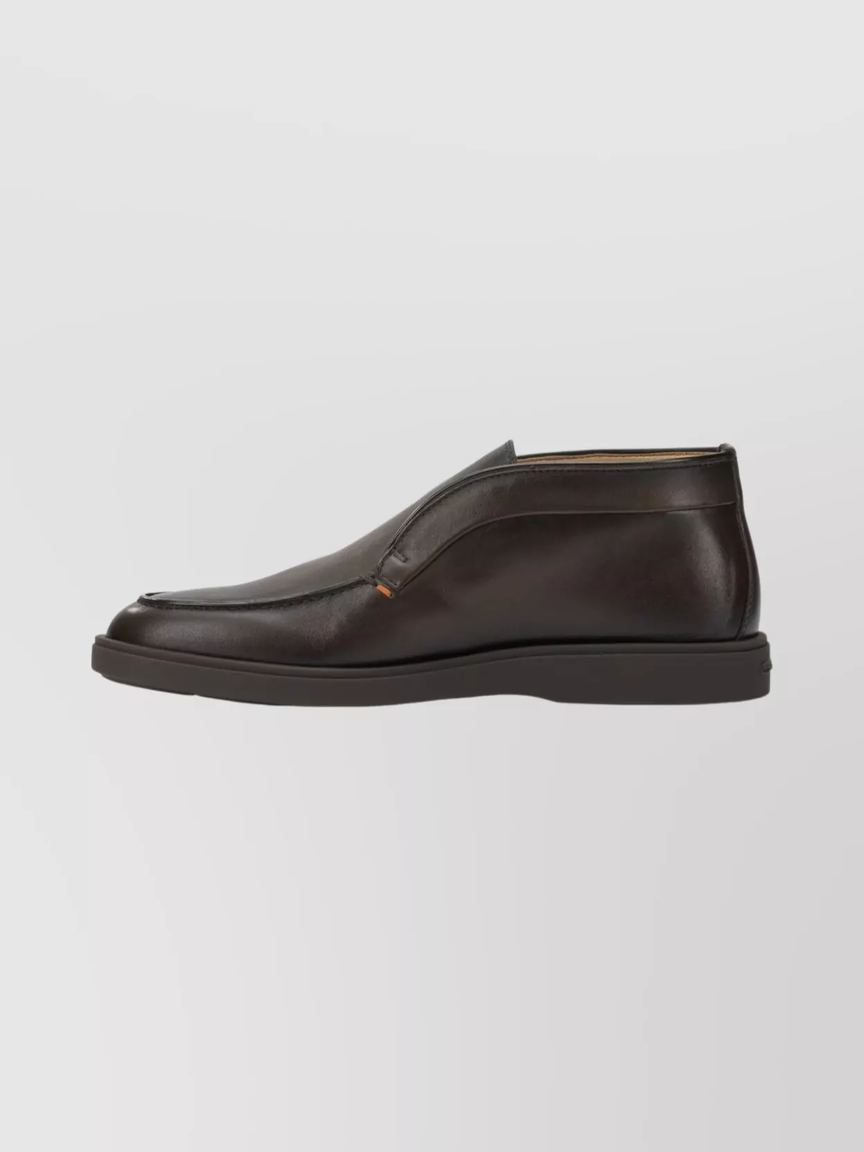 Santoni Ankle Boots With Round Toe And Rubber Sole