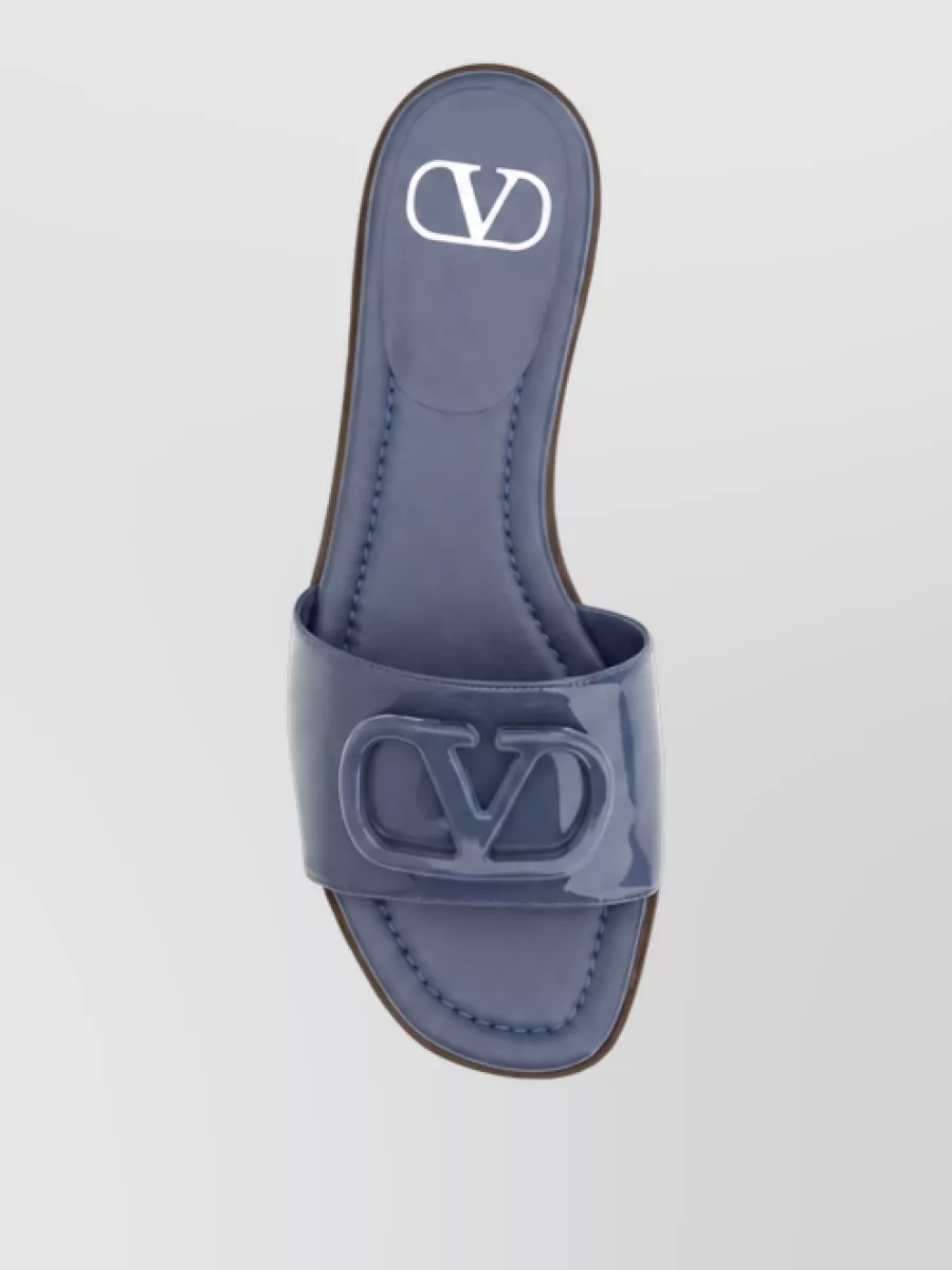 Valentino Garavani Patent Leather Slide Sandals