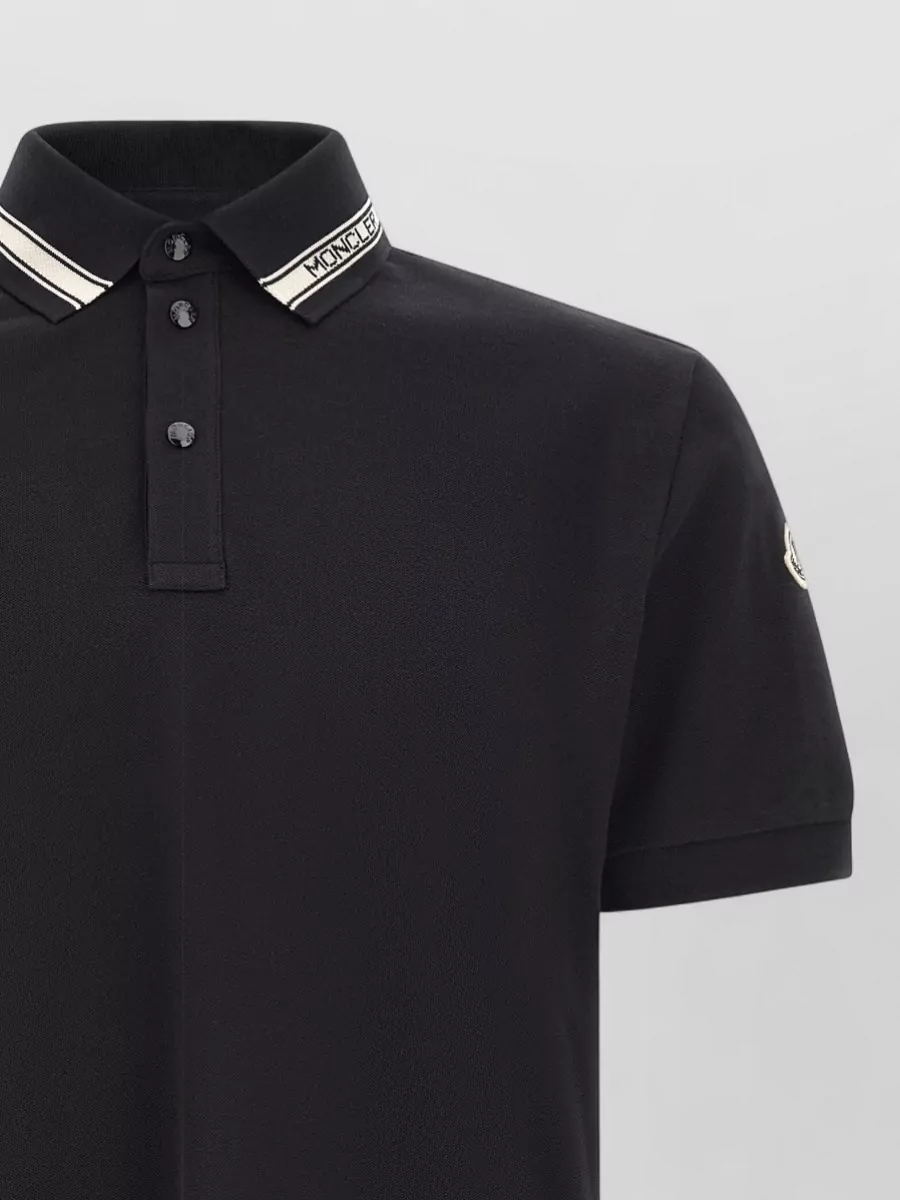 Moncler Cotton Piqué Short-Sleeve Polo Shirt