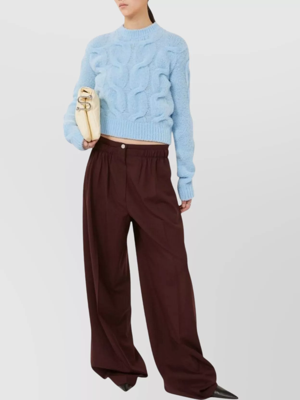 Sportmax Loose Fit Trousers Double Belt Motif