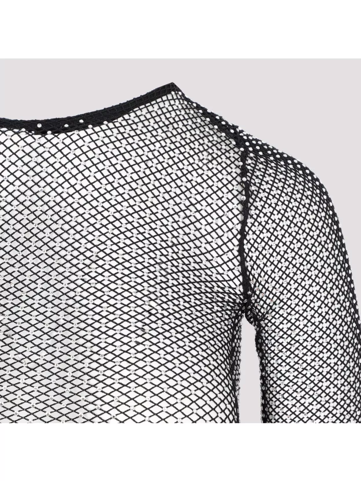 Balenciaga Crystal Mesh Mini Dress In Black