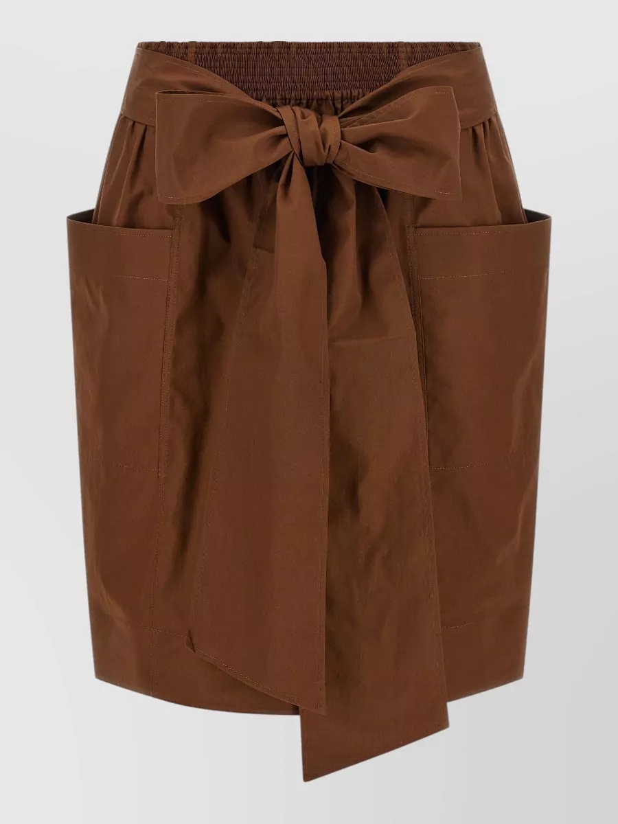 Chloé Cotton gathered midi skirt
