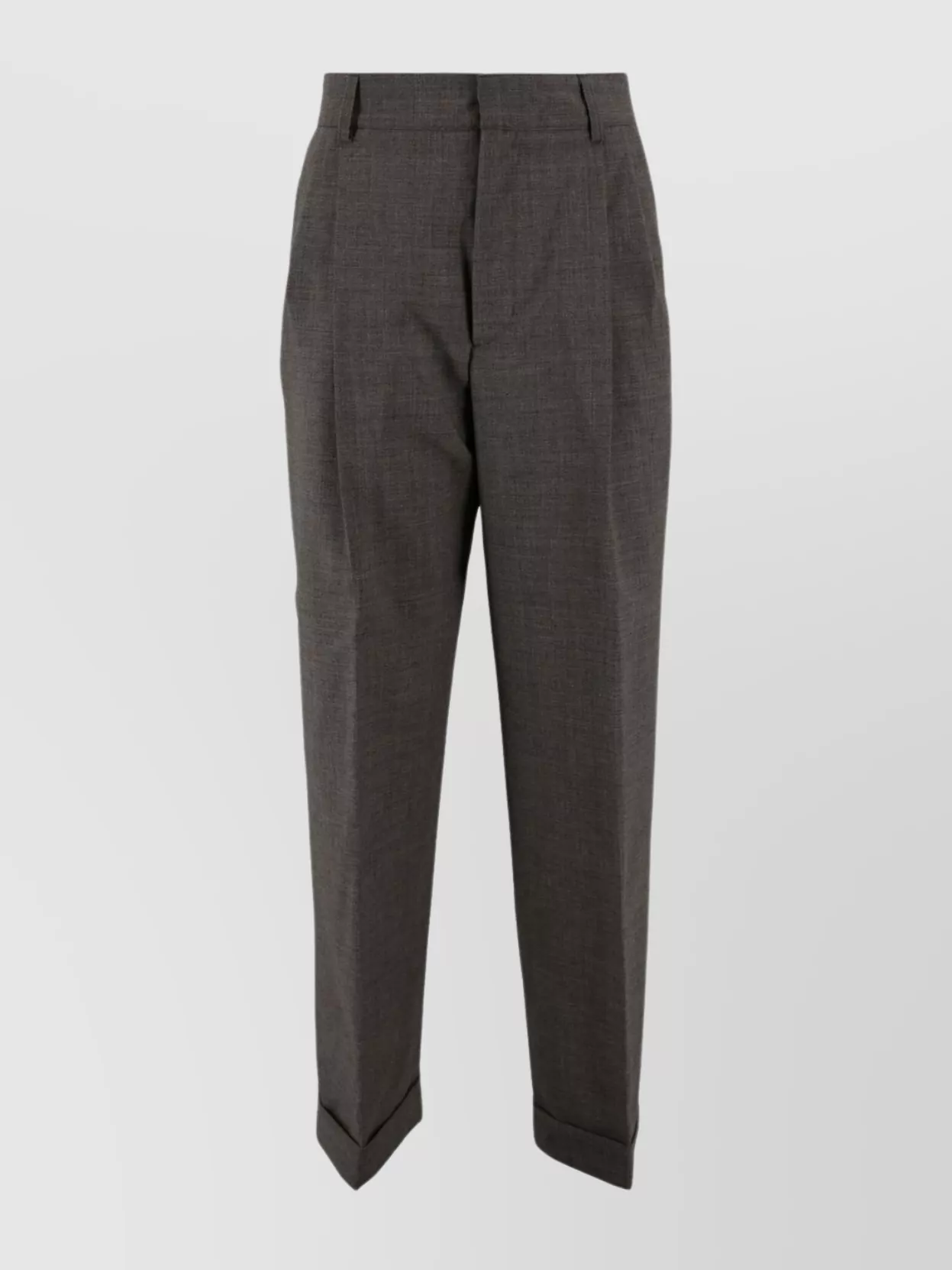 Soeur High-waisted Wool Trousers With Wide Legs In Gray