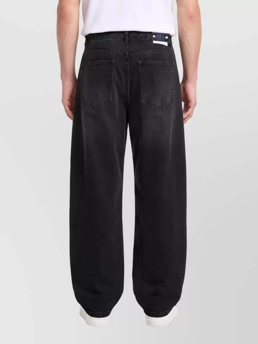 Stone Island Denim Mid-Rise Straight-Leg Jeans