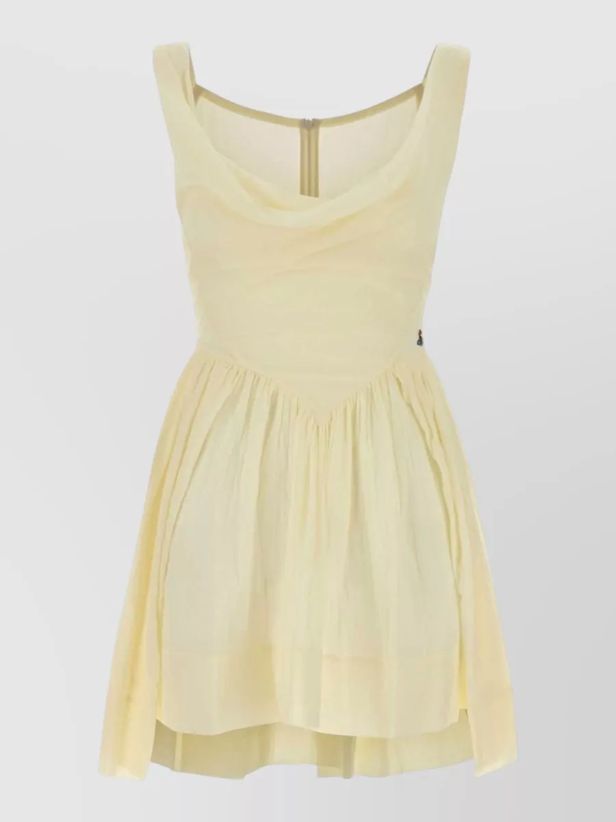 Vivienne Westwood Cotton sleeveless draped tiered mini dress