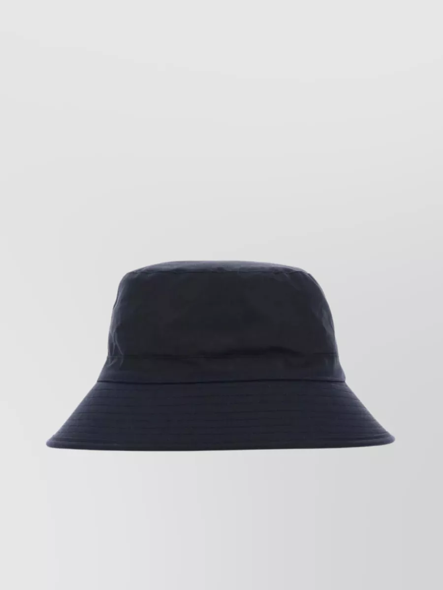 Shop Chloé Cotton Cap With Wide Brim And Stitched Detailing In Black