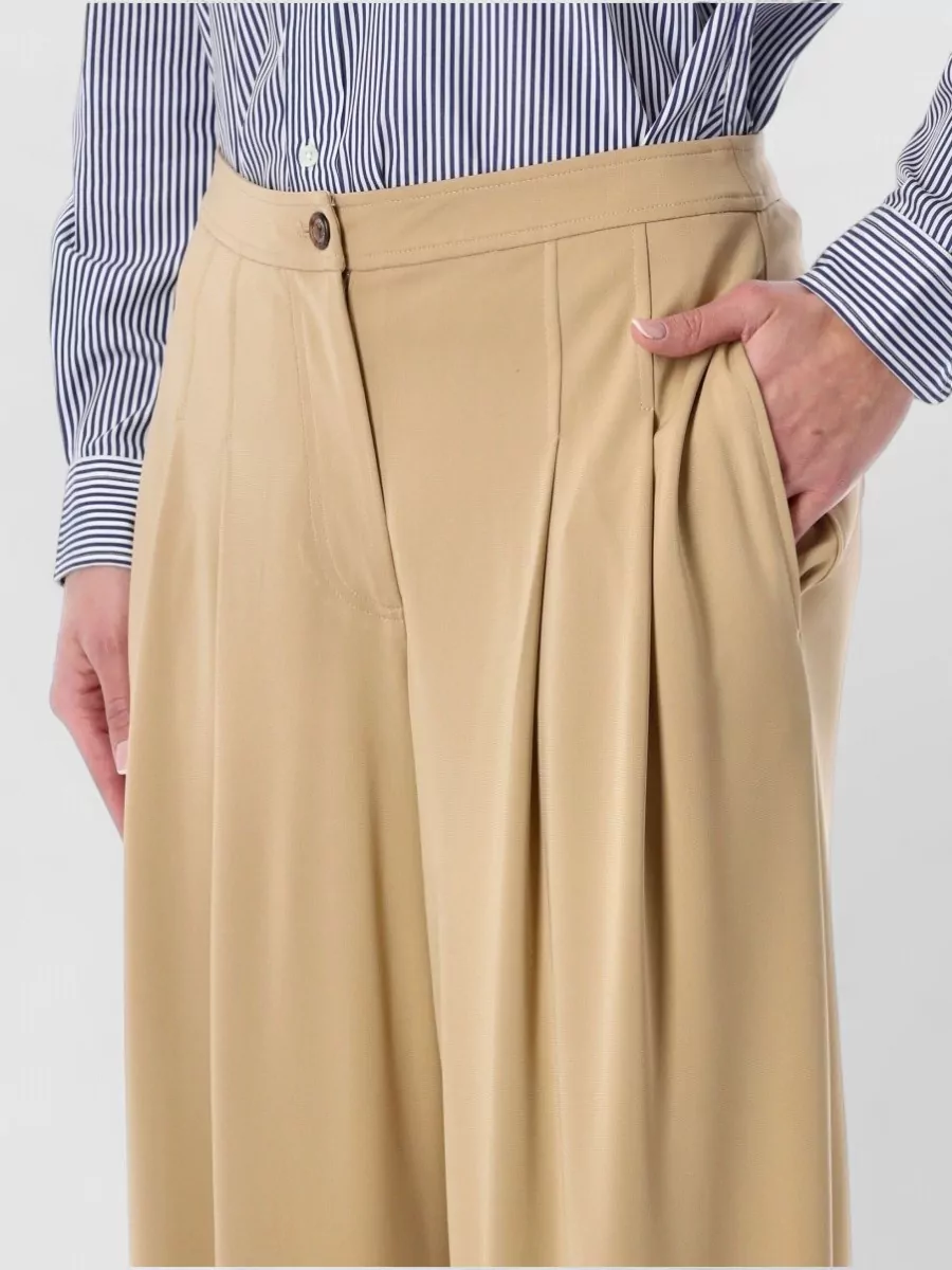 Ralph Lauren Wide Leg High Rise Tailored Trousers