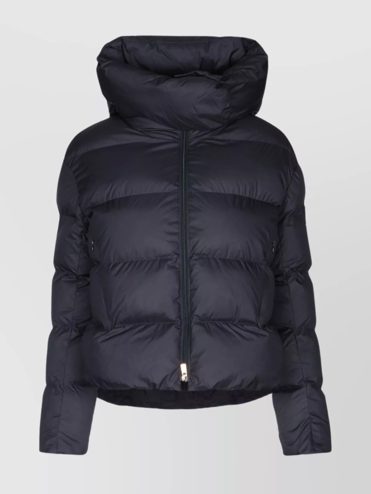 Pinko Hooded Quilted Padded Long Sleeve Jacket In Blue