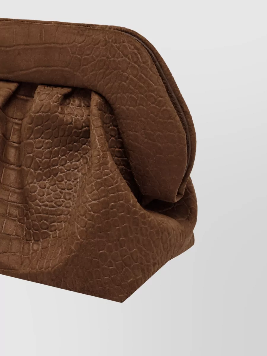 Themoiré Bios Croco-Effect Clutch Bag