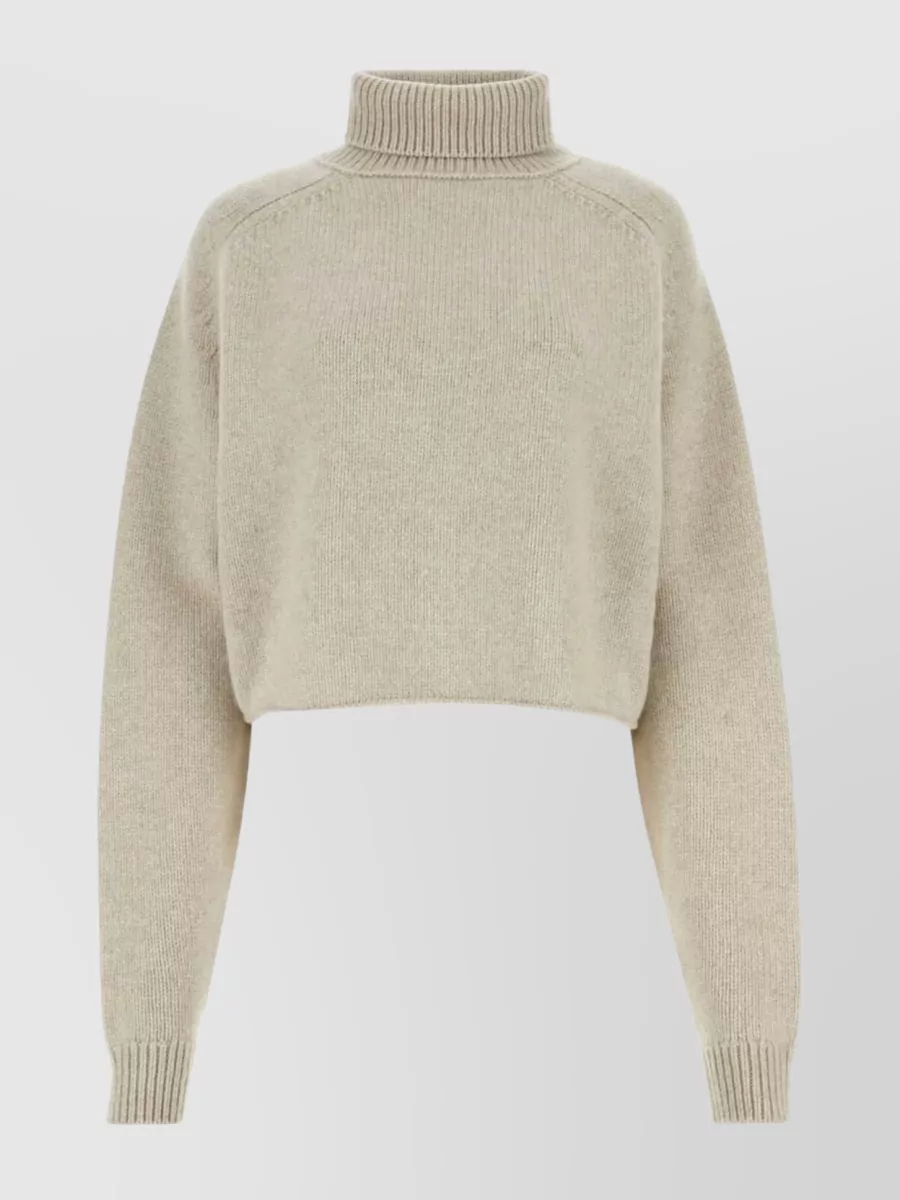 Shop The Row Chunky Cashmere Turtleneck Sweater In Cream