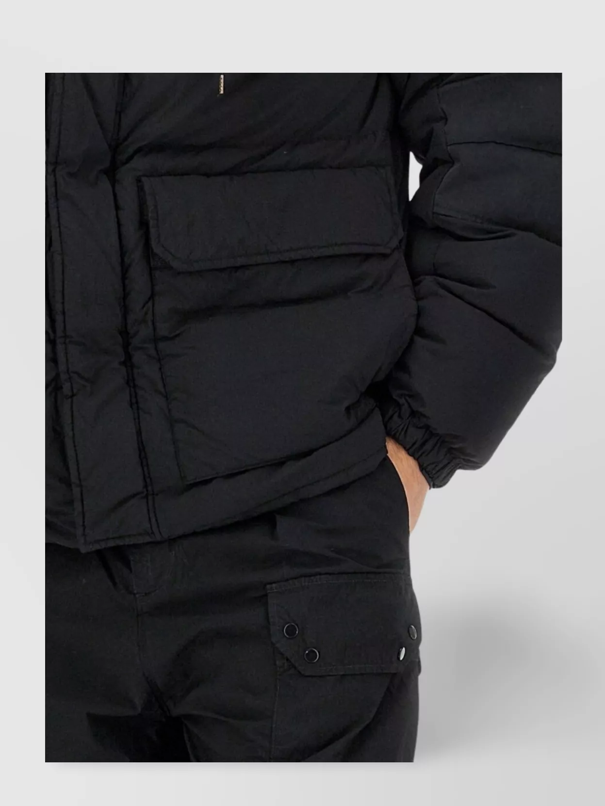 Ten C Regular Fit Hooded Jacket With Front Pockets