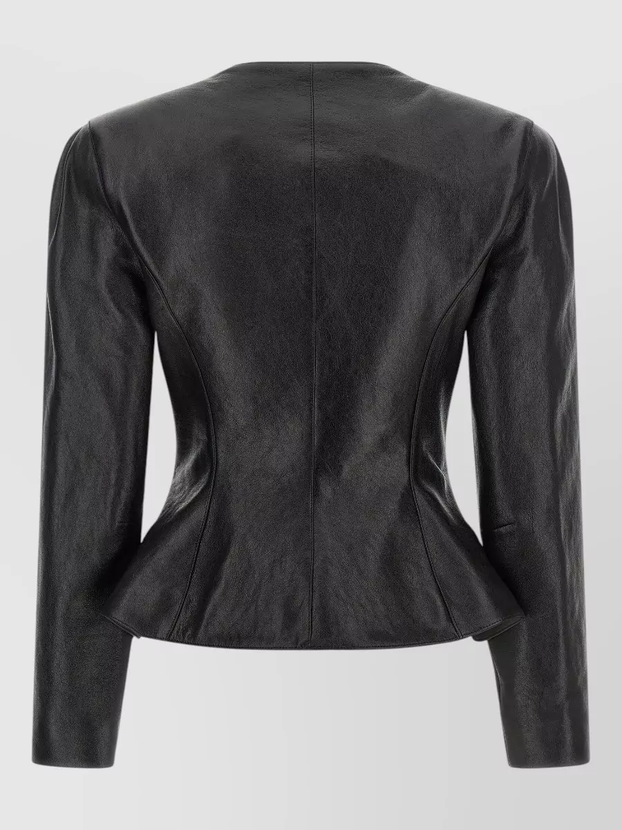 Magda Butrym Leather Single Breasted Coat