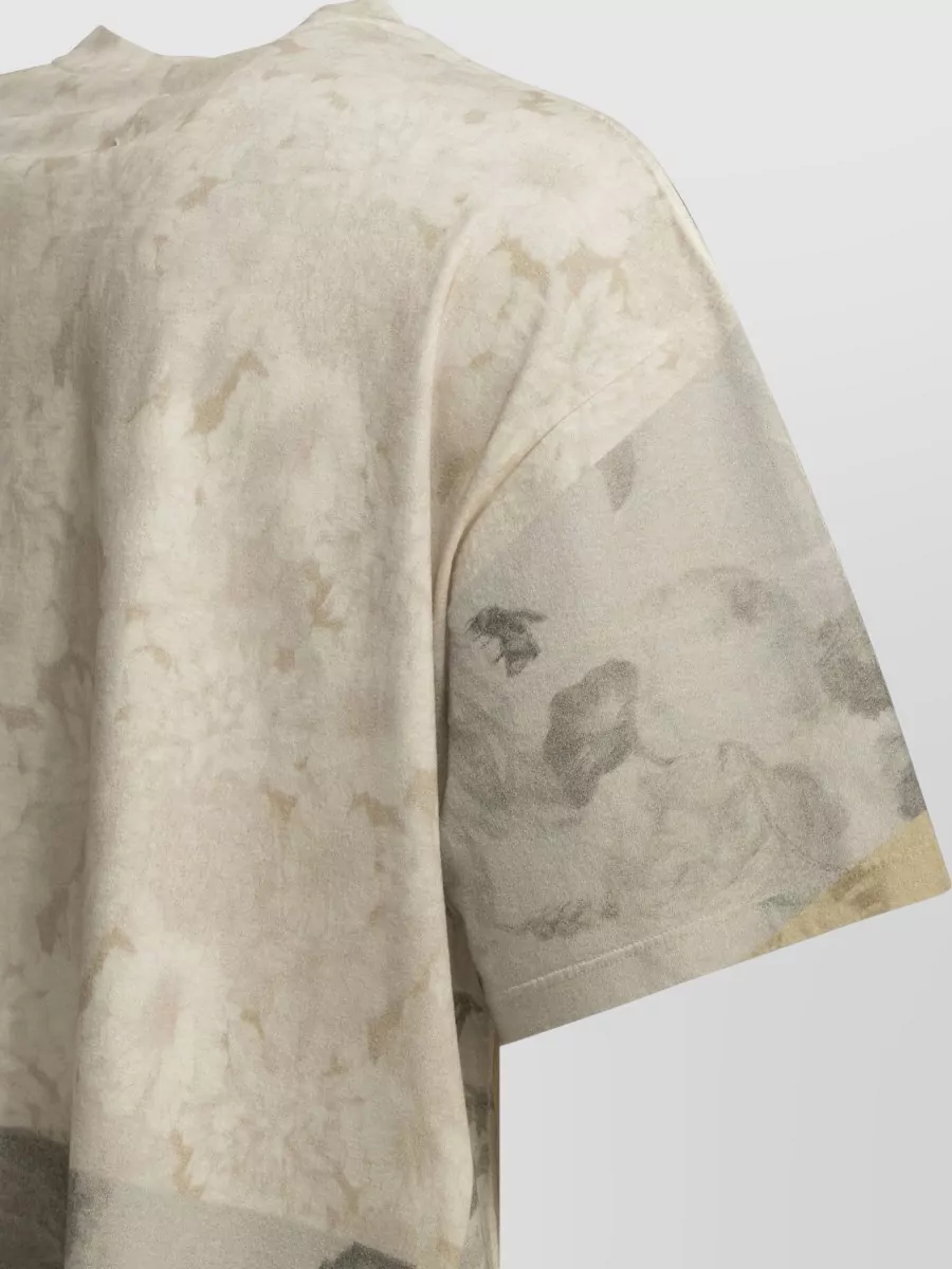 Maison Margiela Floral-Print Cotton Crewneck T-Shirt