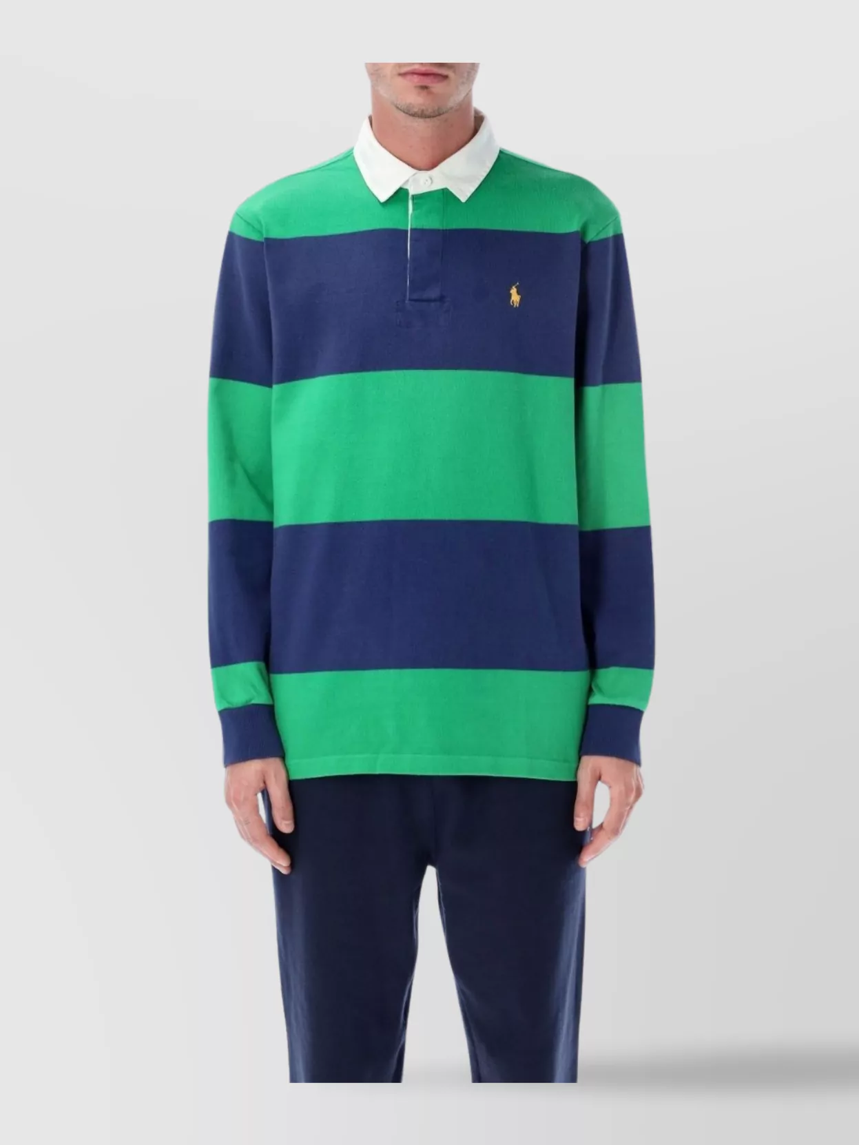Polo Ralph Lauren Rugby Shirt With Long Sleeves And Stripes In Multi