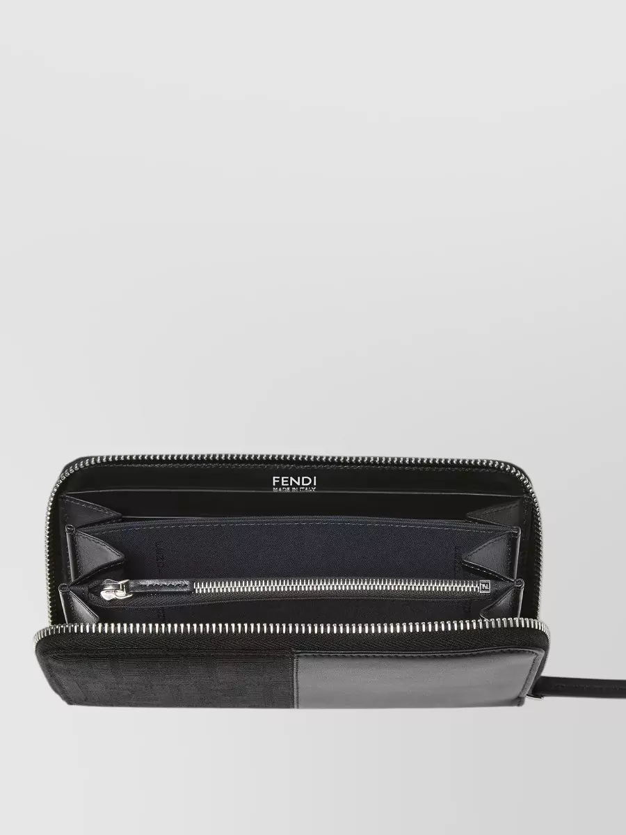 Fendi Leather Zip Around Wallet